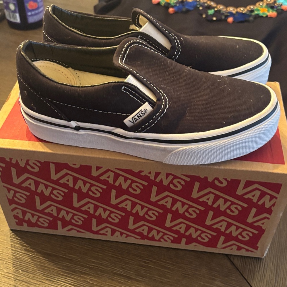 Vans Kids Black Slip-On Sneakers